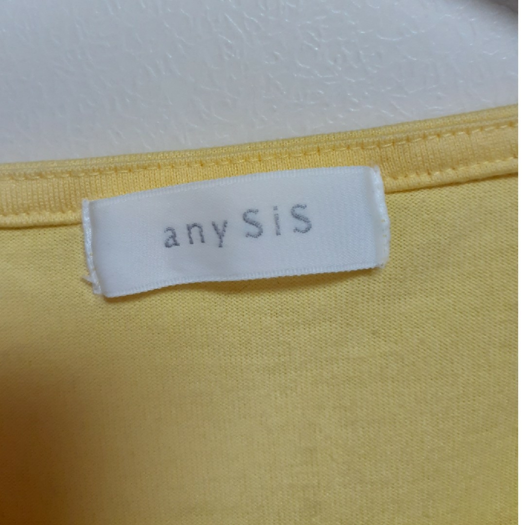 anySiS(エニィスィス)のanySiS Tシャツ イエロー エニィスィス レディースのトップス(Tシャツ(半袖/袖なし))の商品写真