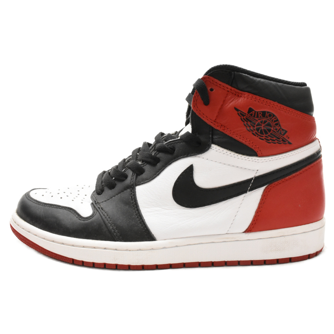 NIKE(ナイキ)のNIKE ナイキ AIR JORDAN1 RETRO HIGH OG BLACK TOE 555088-125 エアジョーダン1 ハイカットスニーカー ブラック/レッド つま黒 US10.5/28.5cm メンズの靴/シューズ(スニーカー)の商品写真