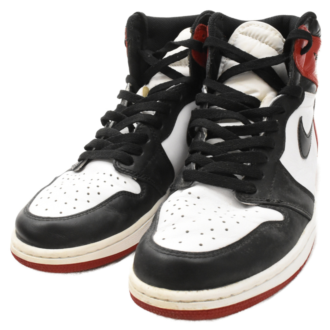 NIKE(ナイキ)のNIKE ナイキ AIR JORDAN1 RETRO HIGH OG BLACK TOE 555088-125 エアジョーダン1 ハイカットスニーカー ブラック/レッド つま黒 US10.5/28.5cm メンズの靴/シューズ(スニーカー)の商品写真