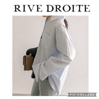 リヴドロワ(RIVE DROITE)の【リヴドロワ】【RIVE DROITE 】Bigサイズシャツ サックスブルー(シャツ/ブラウス(長袖/七分))