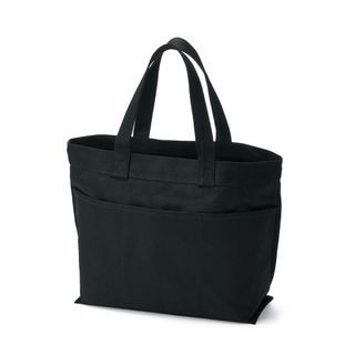 現品限り【新品タグ付】MUJI 帆布 横型20L トートバック 黒 