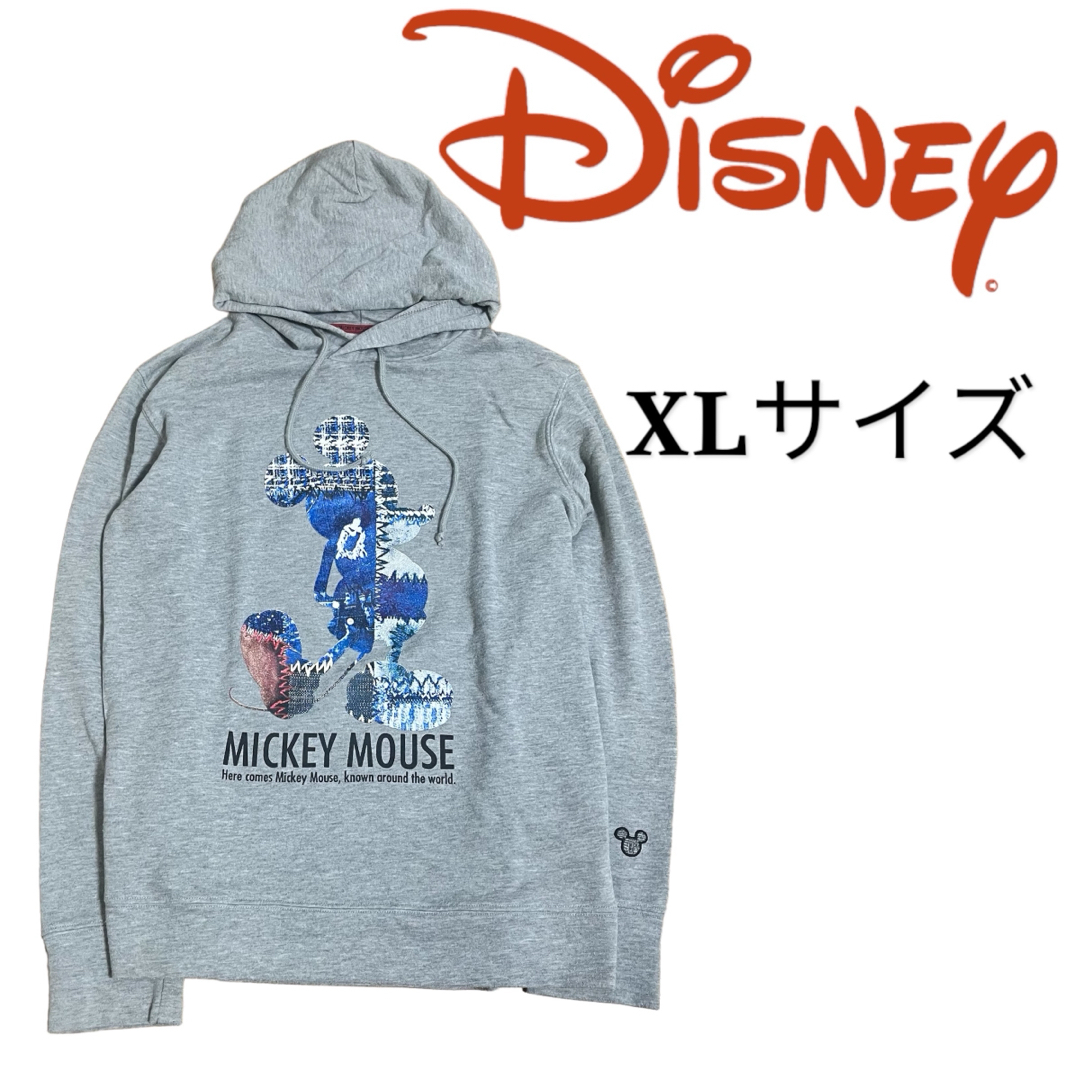 Disney(ディズニー)の【超美品】【24時間発送】 パーカー スウェット Disney グレー メンズのトップス(パーカー)の商品写真