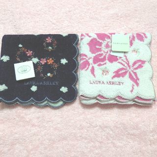 ローラアシュレイ(LAURA ASHLEY)のローラアシュレイ　タオルハンカチ　2枚(ハンカチ)