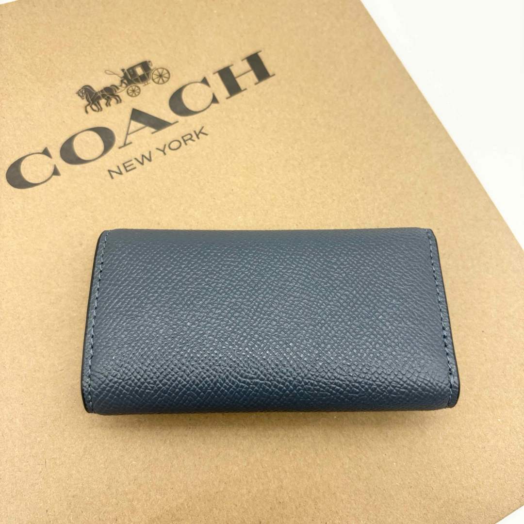 COACH(コーチ)の【COACH☆新品】6 リング キー ケース！クロスグレイン レザー！デニム！ レディースのファッション小物(キーケース)の商品写真