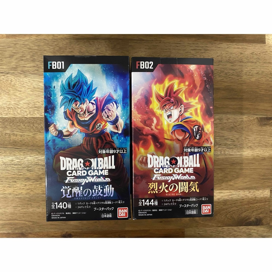 ドラゴンボール(ドラゴンボール)のドラゴンボールカードゲーム　覚醒の鼓動　烈火の闘気　未開封　各1BOX エンタメ/ホビーのトレーディングカード(Box/デッキ/パック)の商品写真