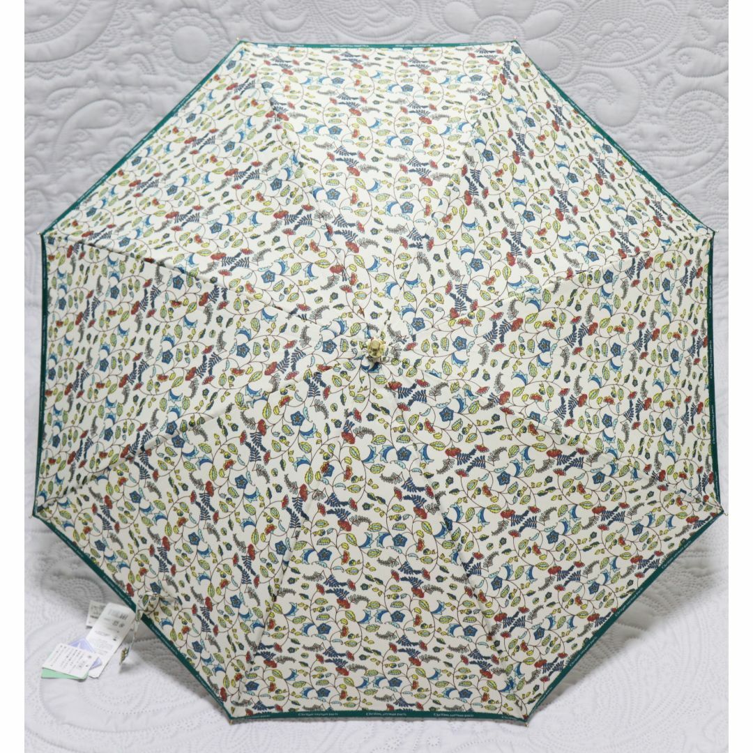 新品【長傘 晴雨兼用】フランスデザイナー レトロ花柄 縁ロゴ 長さ伸縮可能 レディースのファッション小物(傘)の商品写真