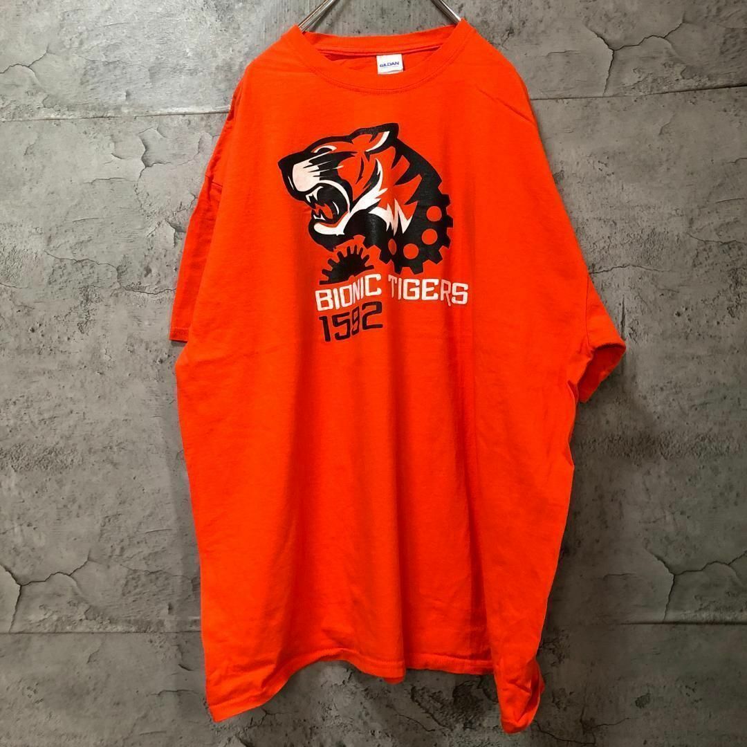 BIONIC TIGERS トラ 歯車 アニマル USA輸入 Tシャツ メンズのトップス(Tシャツ/カットソー(半袖/袖なし))の商品写真