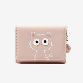 【大人気】ピンク　カードケース　ミニ財布　黒猫　ポーチ　肉球(小物入れ)