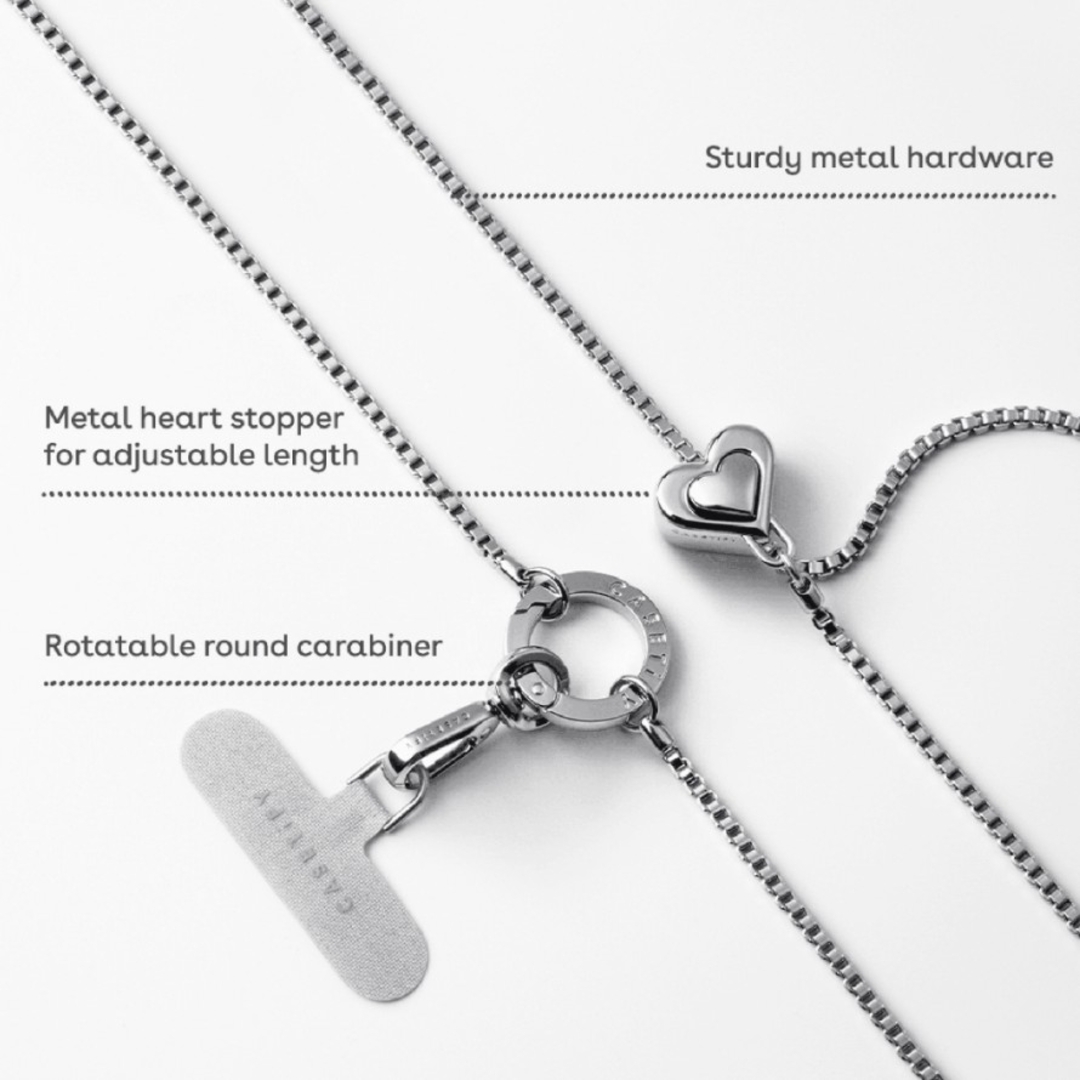 CASETiFY Metal Heart Cross-body Strap スマホ/家電/カメラのスマホアクセサリー(ネックストラップ)の商品写真