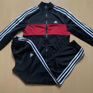 adidas ジャージ上下　160 黒×赤