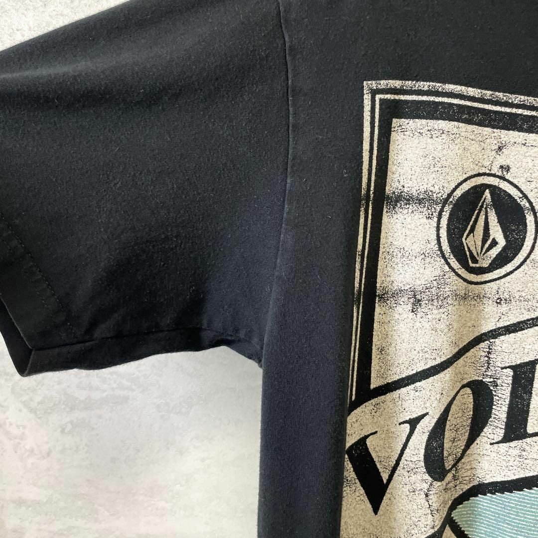 volcom(ボルコム)のVOLCOM　ボルコム　半袖Ｔシャツ　サイズＬ　黒ブラック　メンズ　古着 メンズのトップス(Tシャツ/カットソー(半袖/袖なし))の商品写真
