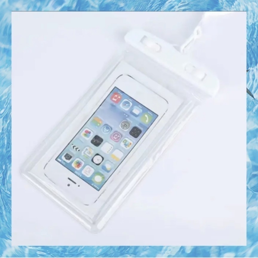 スマホケース スマホホルダー 防水 超高性能 雨 風呂 アウトドア ホワイト スマホ/家電/カメラのスマホアクセサリー(その他)の商品写真