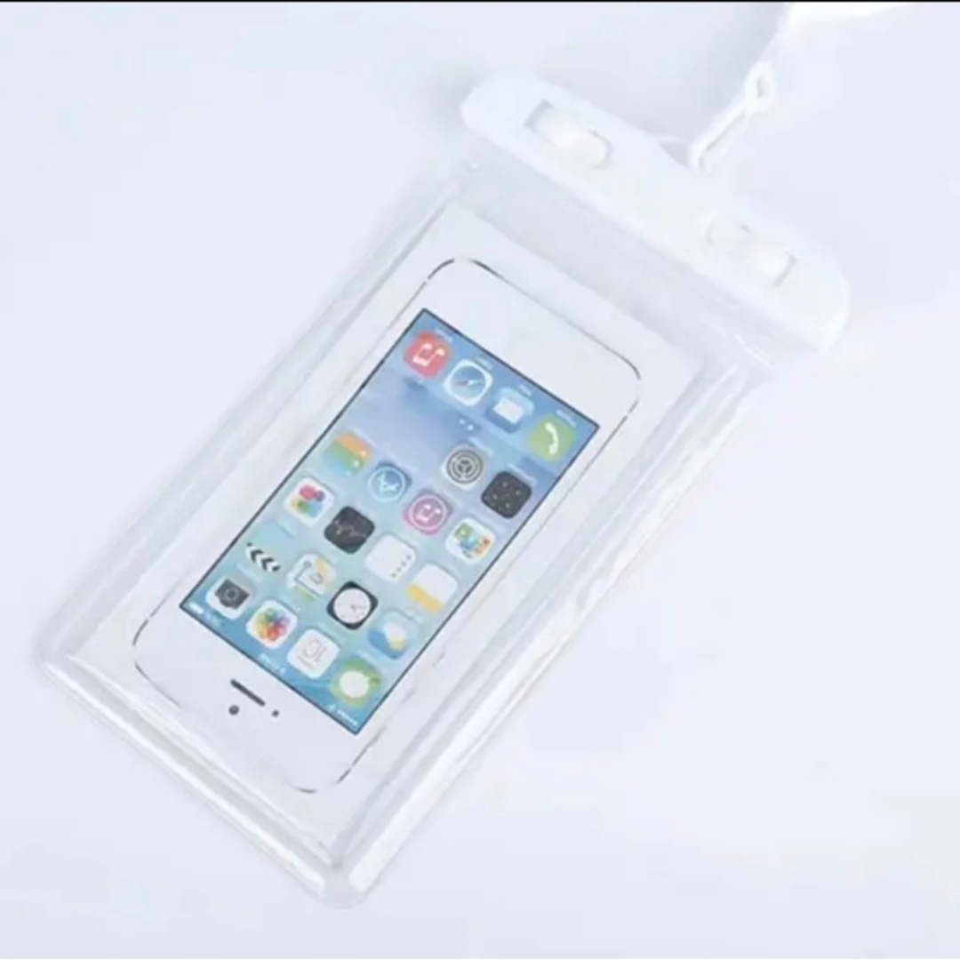 スマホケース スマホホルダー 防水 超高性能 雨 風呂 アウトドア ホワイト スマホ/家電/カメラのスマホアクセサリー(その他)の商品写真