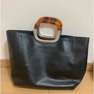 ザラ(ZARA)のZARA ザラ べっ甲 トートバッグ ハンドバッグ フェイクレザー (トートバッグ)