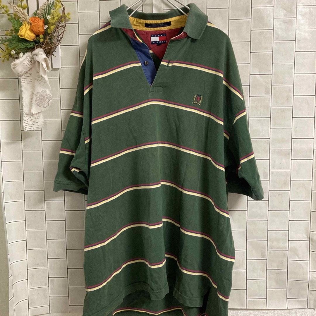 TOMMY HILFIGER(トミーヒルフィガー)のトミーヒルフィガー⭐️90s⭐️オーバーサイズ⭐️古着⭐️ メンズのトップス(ポロシャツ)の商品写真