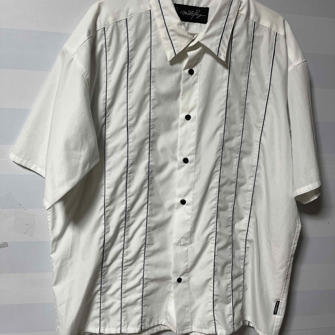 MILKBOY(ミルクボーイ)のMILKBOY ミルクボーイ　CORD SHIRTS 半袖　シャツ　ホワイト　 メンズのトップス(シャツ)の商品写真