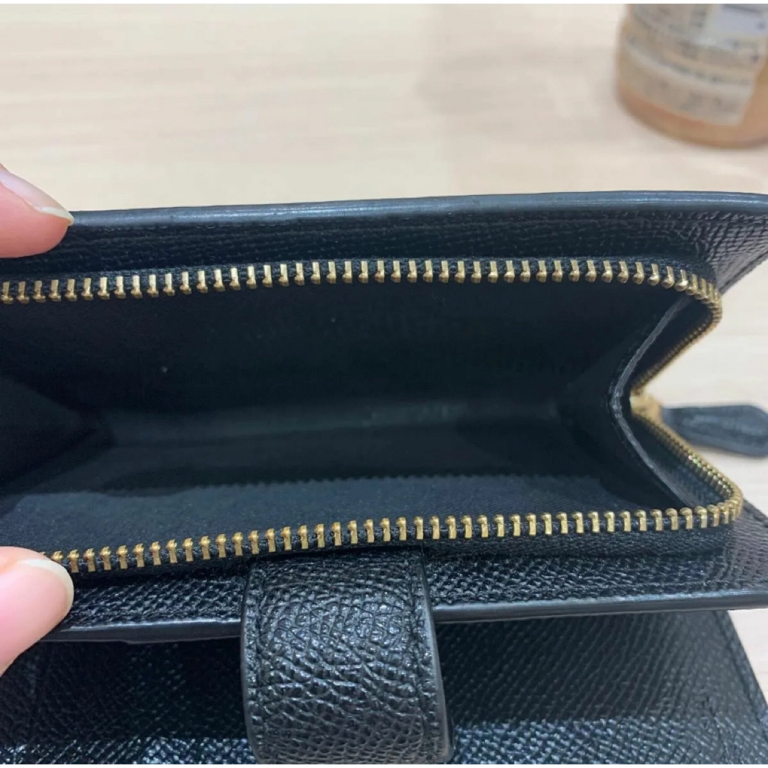 COACH(コーチ)のCOACH 黒 二つ折り財布 レディースのファッション小物(財布)の商品写真