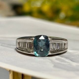 Pt900 アレキサンドライト1.710ct ダイヤ0.530ct リング(リング(指輪))