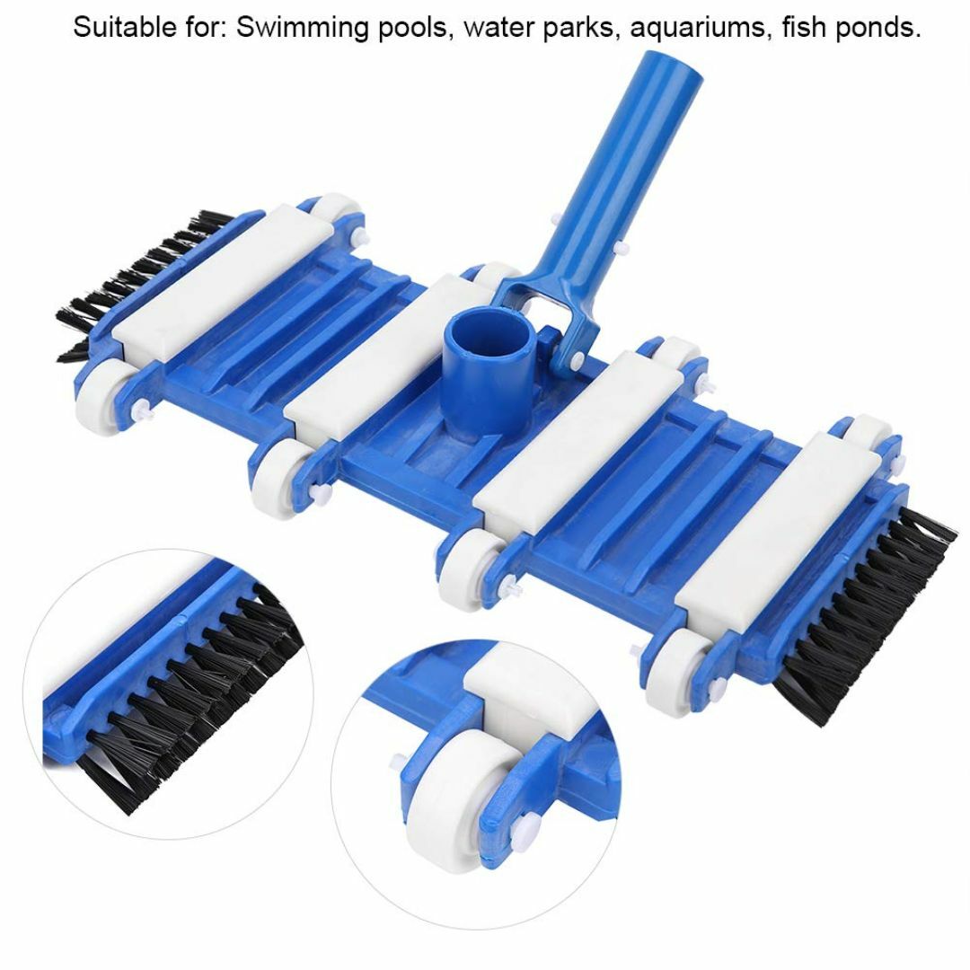 プールサクションヘッド、サイドブラシホイール付きの柔軟なプール掃除機ヘッド魚のい その他のその他(その他)の商品写真