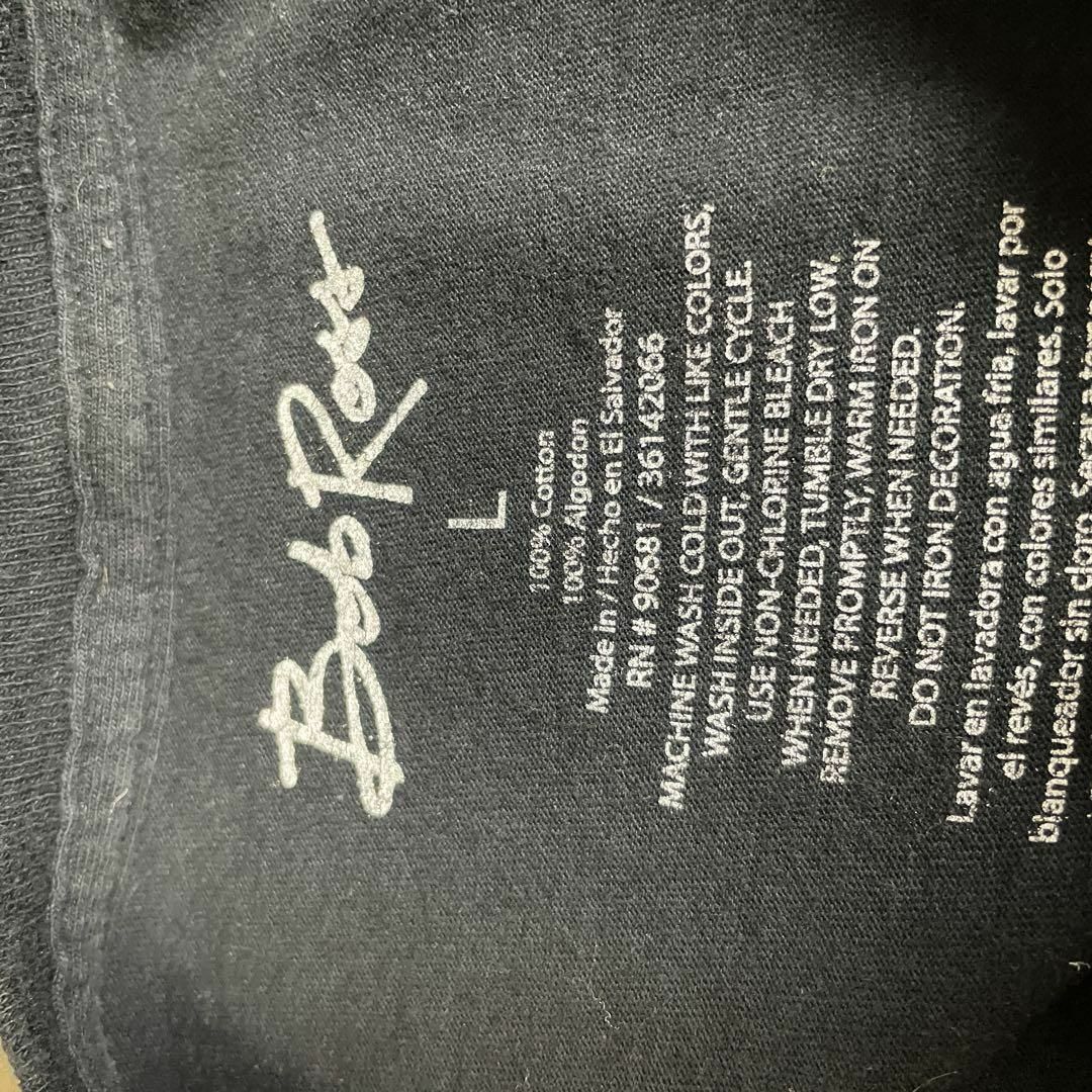 ボブロス　黒ブラック　半袖Ｔシャツ　オーバーサイズＬ　コットンシャツ　メンズ古着 メンズのトップス(Tシャツ/カットソー(半袖/袖なし))の商品写真