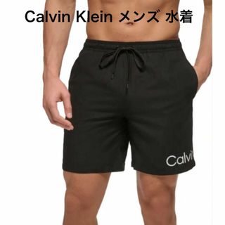 カルバンクライン(Calvin Klein)の新品　Calvin Klein メンズ 水着　ロゴ入り　スイム トランクス(水着)