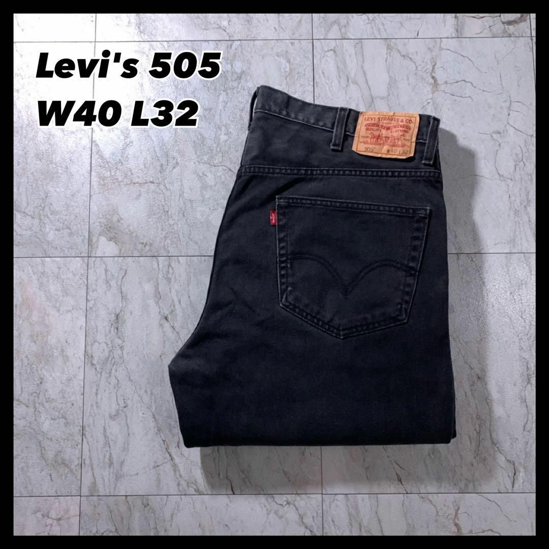 Levi's(リーバイス)の00s 古着 リーバイス 505 ブラック デニム W40 L32 コロンビア製 メンズのパンツ(デニム/ジーンズ)の商品写真