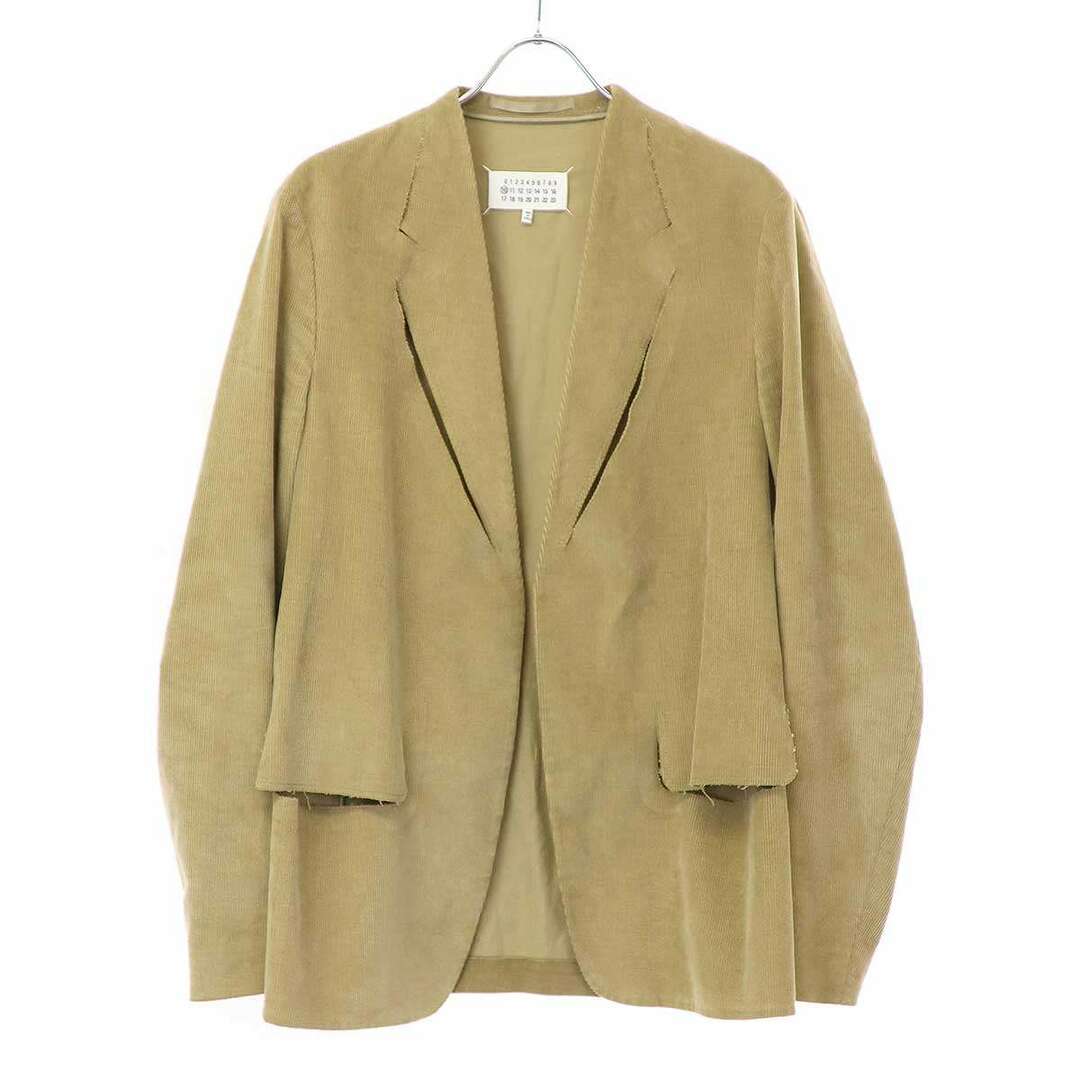 Maison Martin Margiela(マルタンマルジェラ)のMaison Margiela10 メゾン マルジェラ 19AW カットアウトコーデュロイテーラードジャケット S50BN0399 S47374 ベージュ 44 メンズのジャケット/アウター(テーラードジャケット)の商品写真