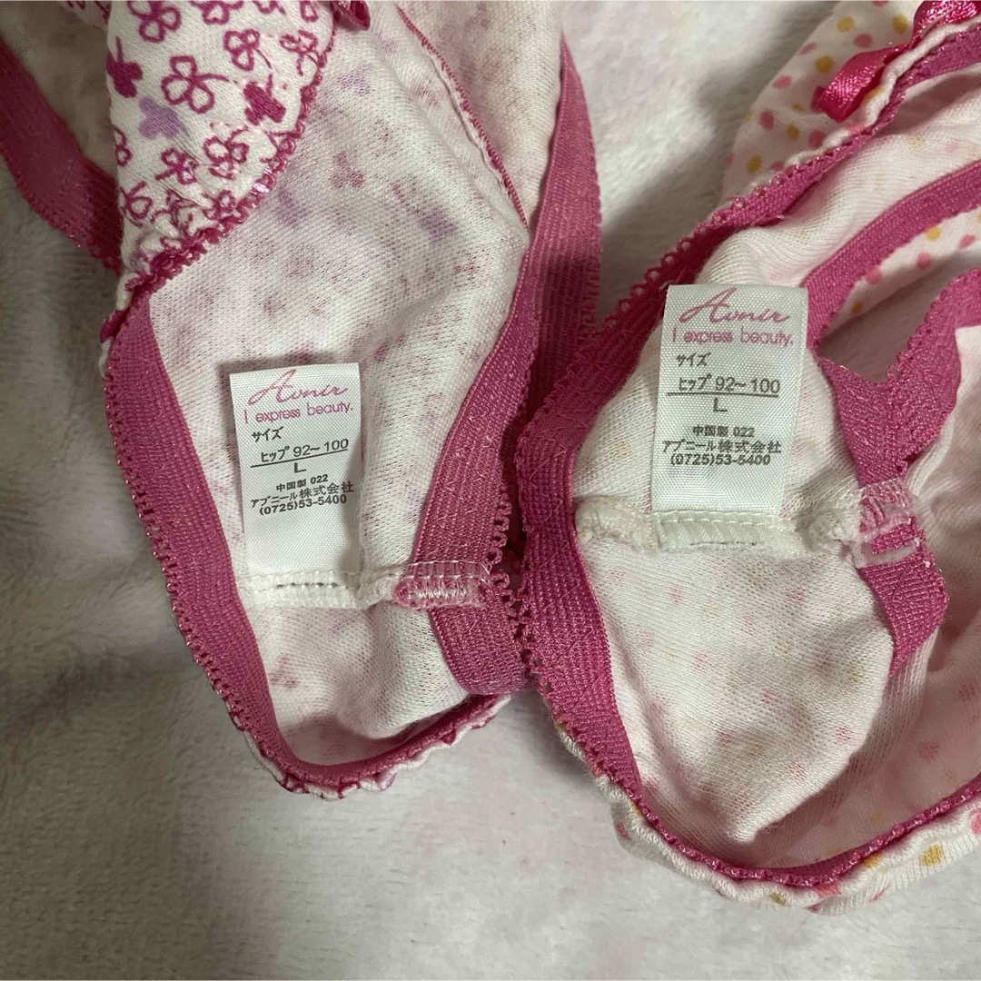 レディース　ショーツ　綿100% L ピンク　2枚 レディースの下着/アンダーウェア(ショーツ)の商品写真