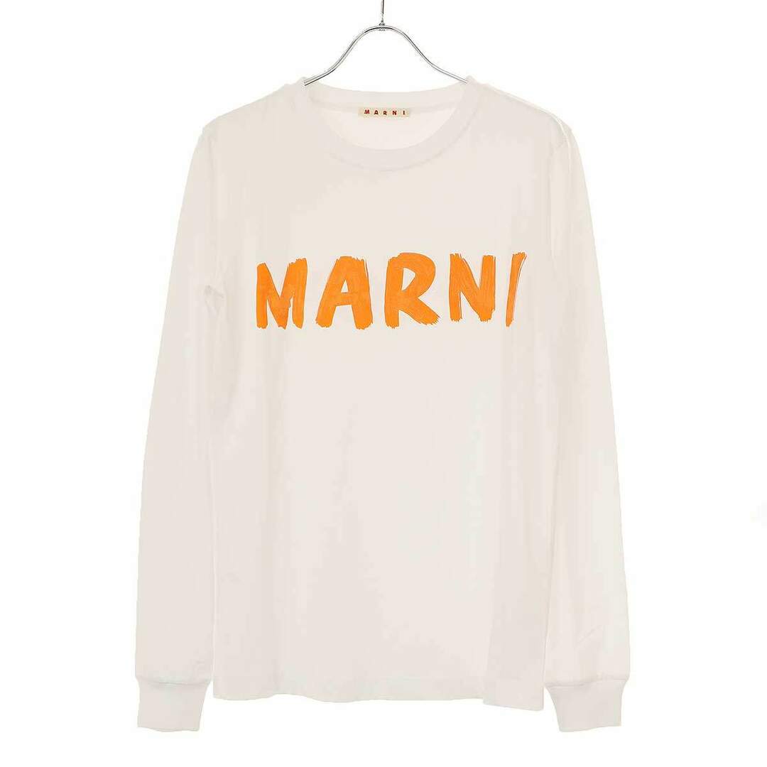 Marni(マルニ)のMARNI マルニ 23SS ロゴプリントロングスリーブカットソー THJE0294P1 USCS11 ホワイト 38 レディースのトップス(Tシャツ(長袖/七分))の商品写真