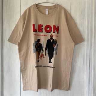 映画LEON マチルダ　レオン　ビッグプリント　XLサイズ　モカベージュ(Tシャツ/カットソー(半袖/袖なし))