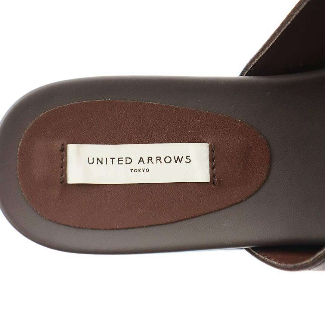 UNITED ARROWS(ユナイテッドアローズ)のUNITED ARROWS ユナイテッドアローズ サテンビジューミュールサンダル 1731-699-8165-2945 ブラウン 36 レディースの靴/シューズ(サンダル)の商品写真