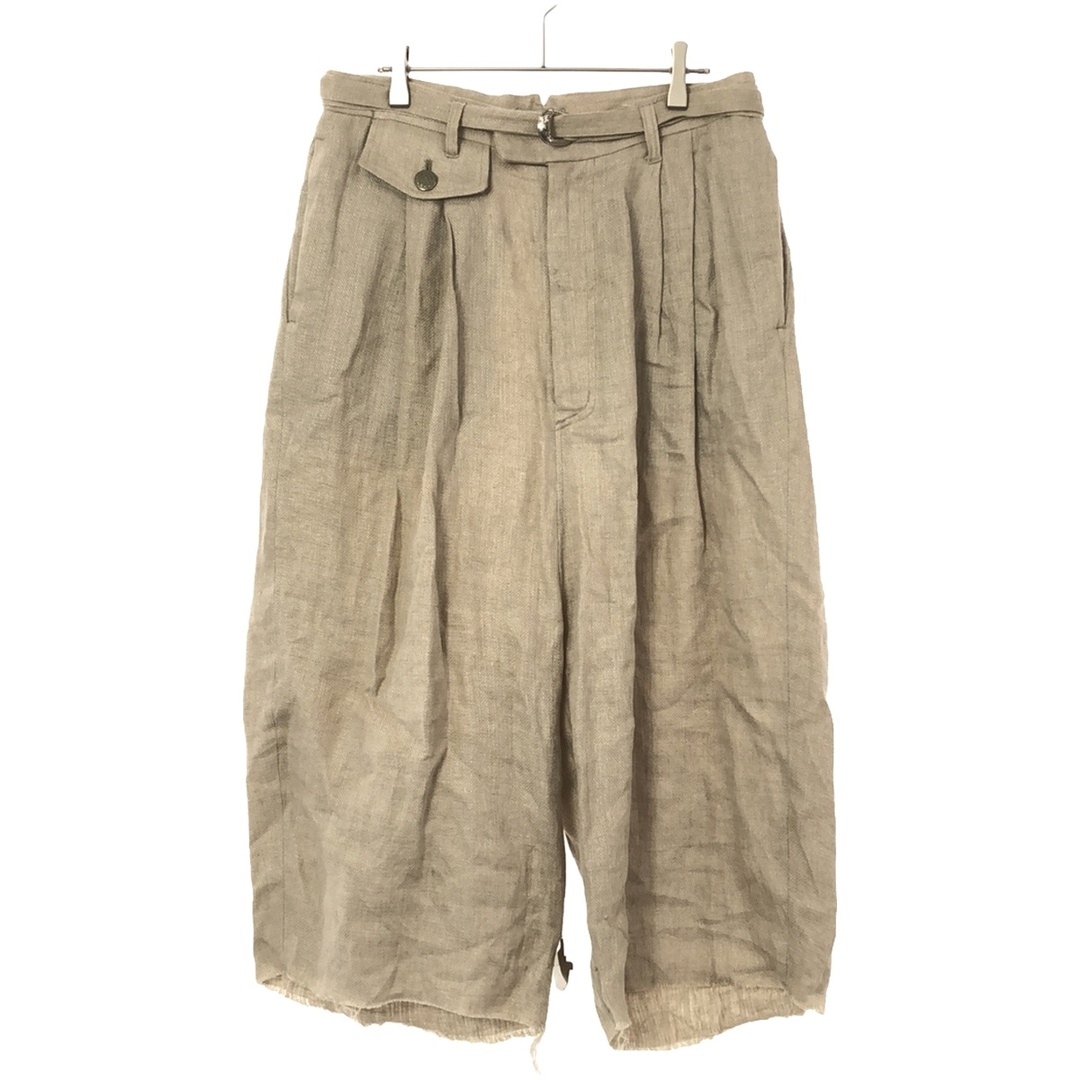 BED J.W. FORD(ベッドフォード)のBED J.W. FORD ベッドフォード 19SS Wide Shorts ワイドリネンベルテッドショートパンツ 19SS-B-PT08-1 アイボリー 0 メンズのパンツ(その他)の商品写真