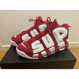 シュプリーム(Supreme)のSupreme × Nike Air More Uptempo 赤白(スニーカー)