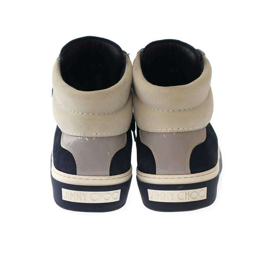 JIMMY CHOO(ジミーチュウ)のJIMMY CHOO ジミー チュウ BELGRAVI スエードパテントコンビスニーカー  グレー ネイビー 41 1/2 メンズの靴/シューズ(スニーカー)の商品写真