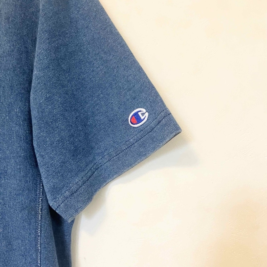 Champion(チャンピオン)のChampIon チャンピオン　ブルーデニム調　Tシャツ　レディース Lサイズ メンズのトップス(Tシャツ/カットソー(半袖/袖なし))の商品写真