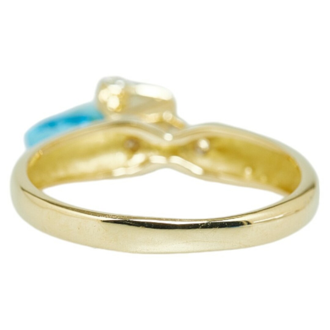 美品 K18YG イエローゴールド リング 指輪 ブルートパーズ 1.50ct ダイヤ 0.03ct 【1-0148067】 レディースのアクセサリー(リング(指輪))の商品写真