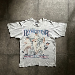 メジャーリーグベースボール(MLB)の90s salem 野茂tシャツ USA製 グレー M MLB(Tシャツ/カットソー(半袖/袖なし))