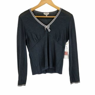 マックスマーラ(Max Mara)のMAXMARA(マックスマーラ) 銀タグ リブラインVネックトップス レディース(その他)