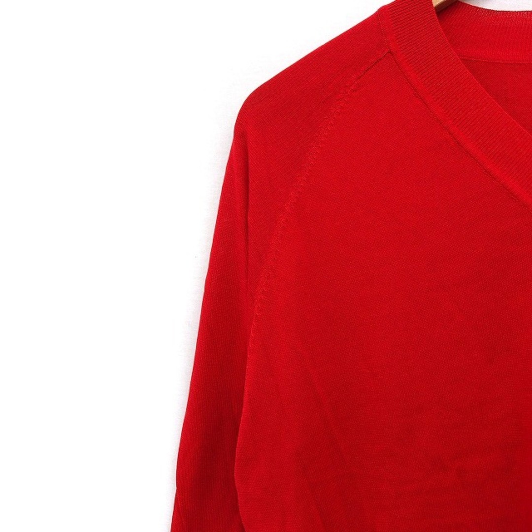 PLST(プラステ)のプラステ PLST Vネック ニット セーター 七分袖 無地 M レッド 赤 レディースのトップス(ニット/セーター)の商品写真