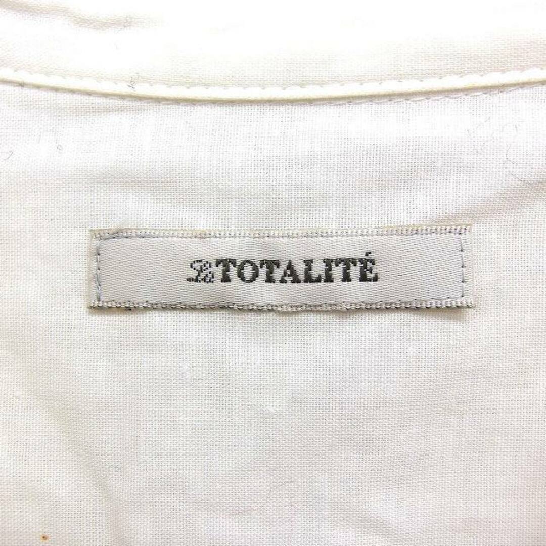 La TOTALITE(ラトータリテ)のラ トータリテ La TOTALITE 七分袖シャツ ブラウス 開襟 無地 綿麻 レディースのトップス(その他)の商品写真