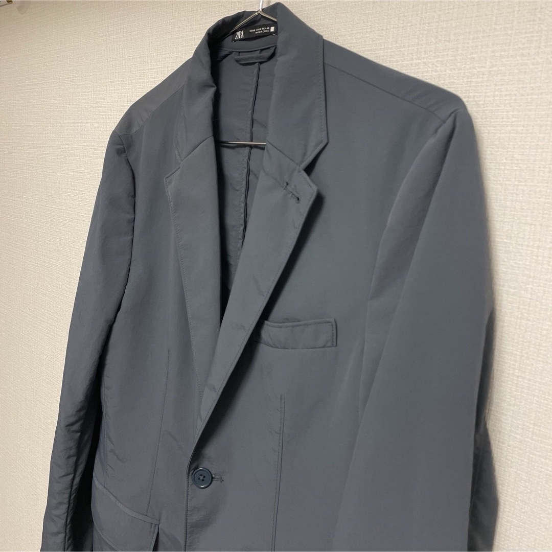 ZARA(ザラ)のZARA テーラードジャケット ナイロン M メンズのジャケット/アウター(テーラードジャケット)の商品写真