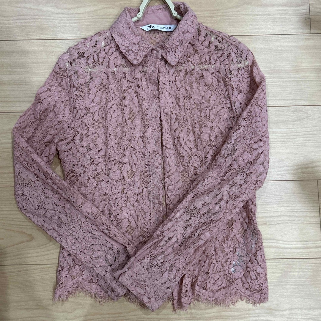 ZARA(ザラ)のザラ　レース　ブラウス レディースのトップス(シャツ/ブラウス(長袖/七分))の商品写真