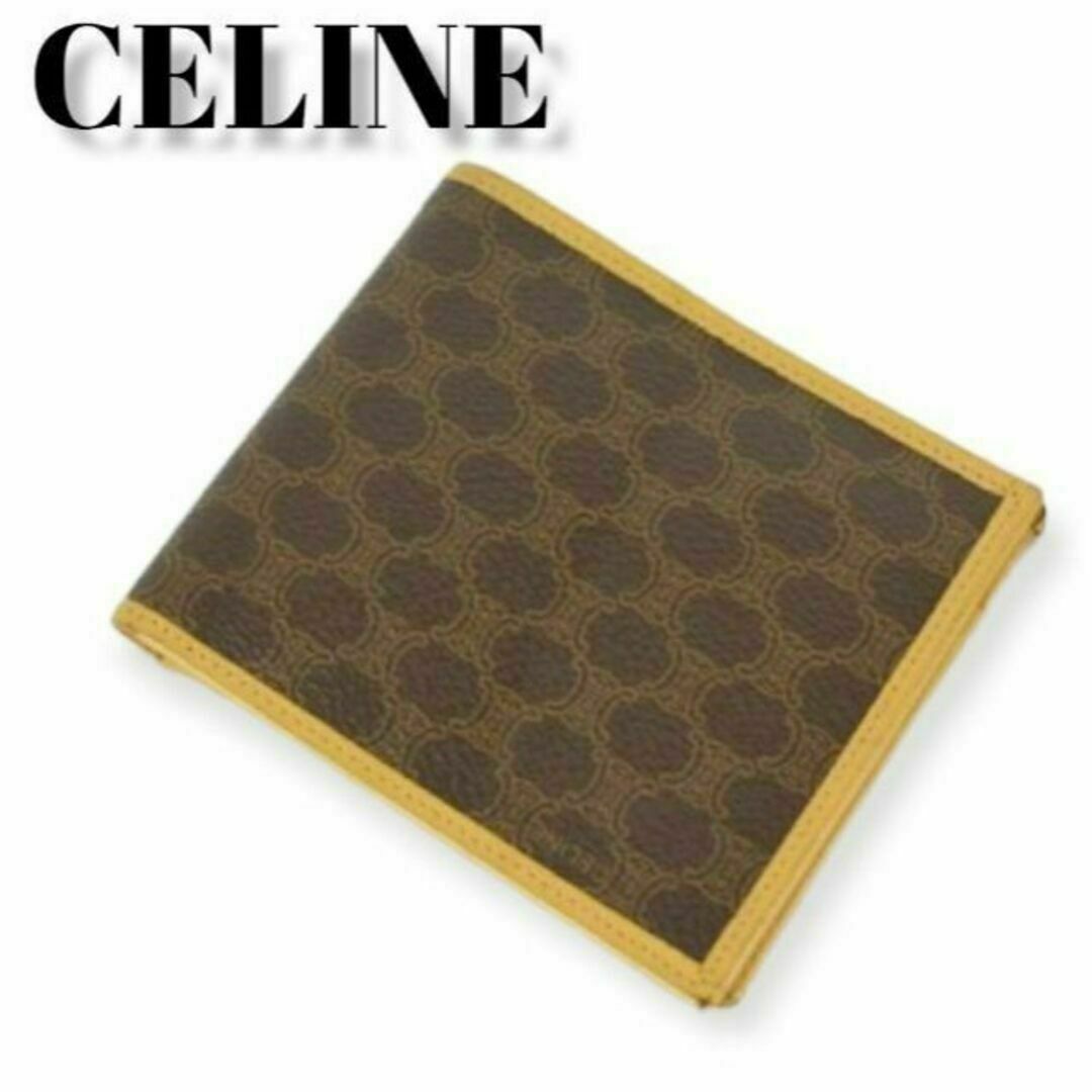 celine(セリーヌ)のセリーヌ レディース マカダム柄　レザー 折りたたみ財布 ウォレット 茶系 レディースのファッション小物(財布)の商品写真