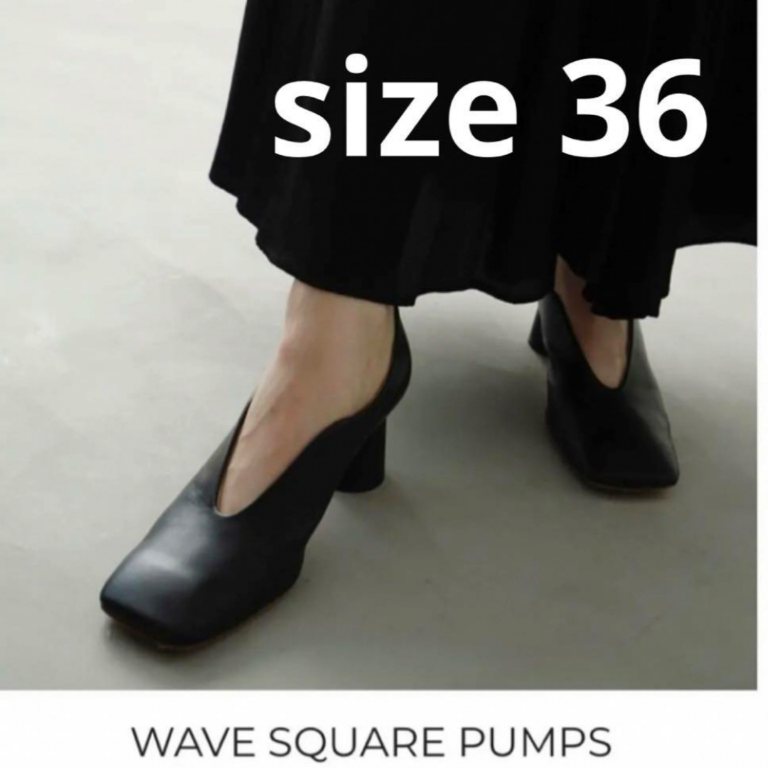 CLANE(クラネ)のCLANE クラネ WAVE SQUARE PUMPS パンプス レディースの靴/シューズ(ハイヒール/パンプス)の商品写真