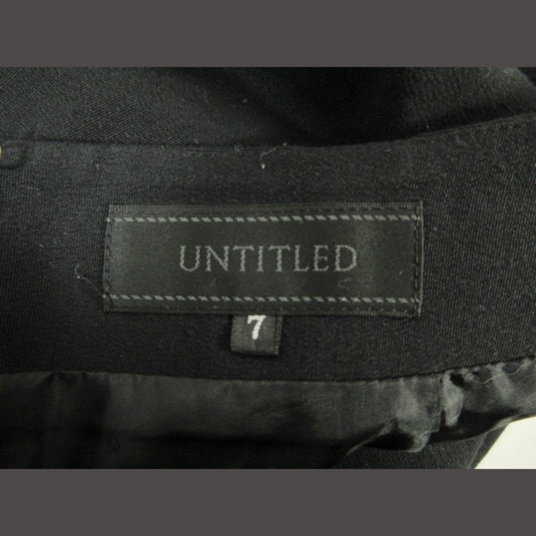 UNTITLED(アンタイトル)のUNTITLED スカート 膝丈 タイト スリット 裏地付き 無地 size7 レディースのスカート(ひざ丈スカート)の商品写真