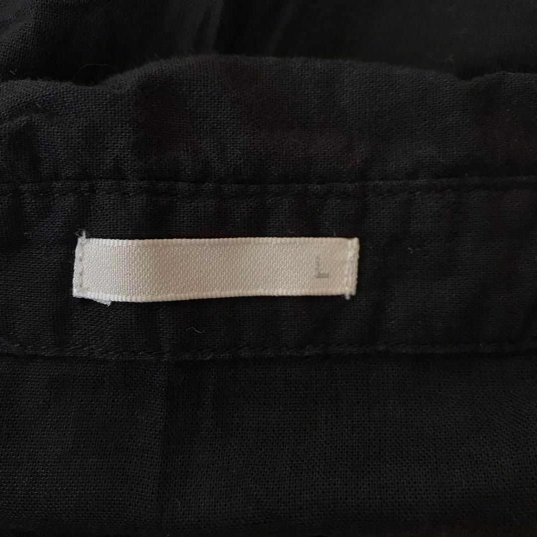 ジーユー　チュニック　シャツ　長袖　スキッパー　コットン　ブラック　高見え レディースのトップス(チュニック)の商品写真