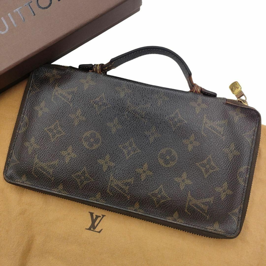 LOUIS VUITTON(ルイヴィトン)のルイヴィトン ポッシュ エスカパド ポーチ バッグ 長財布 モノグラム ブラウン レディースのファッション小物(財布)の商品写真