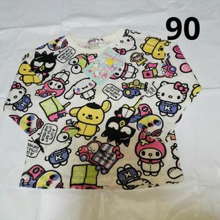 サンリオ(サンリオ)の90cm　長袖Tシャツ　サンリオオールスターズ(Tシャツ/カットソー)