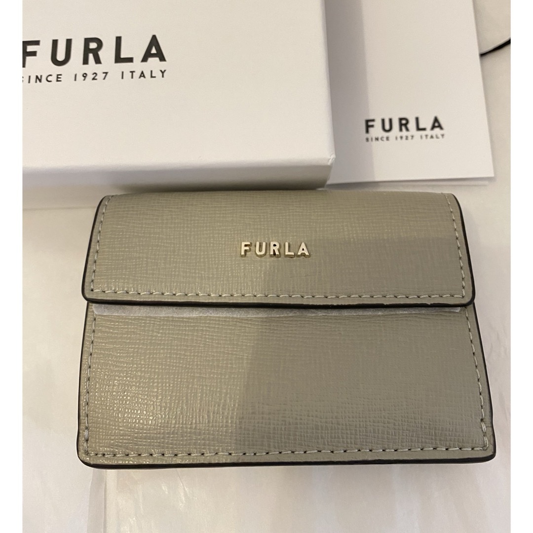 Furla(フルラ)のFURLAフルラ　三つ折り財布 バビロン　BABYLON ミニ財布　グレー レディースのファッション小物(財布)の商品写真