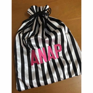 アナップ(ANAP)のANAP アナップ　巾着袋　バッグ　ストライプ　ロゴ(ポーチ)